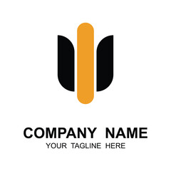 creative company logo design, brand company logo with slogan template