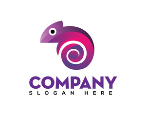 abstract Circular chameleon purple design template illustration inspiration © ShiipArts