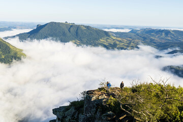 This awe-inspiring photo captures the experience of summiting a mountain and witnessing a sea of...