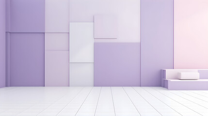 purple room with wall mockup