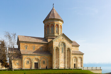 Fototapeta na wymiar Picturesque view of Monastery of St. Nino at Bodbe, Kakheti, Georgia