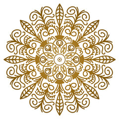 Mandala pattern abstract floral ornament