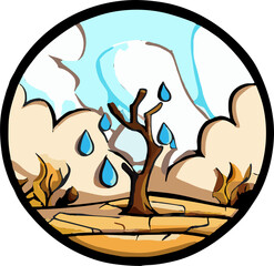 Drought png graphic clipart design