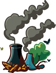 environment pollution png graphic clipart design