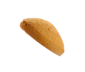 One delicious oatmeal cookie isolated on white