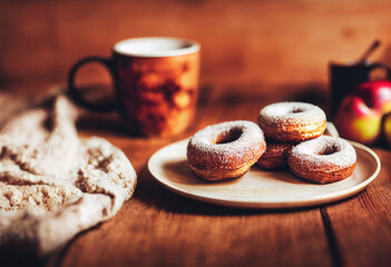 Vegan Donuts created with Generative AI technology