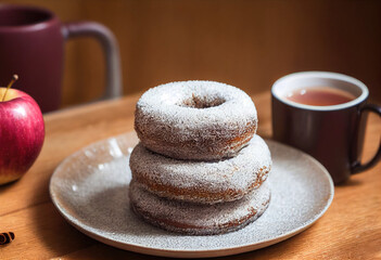 Delicious Vegan Donuts created with Generative AI technology