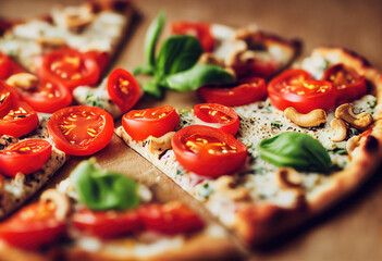 Vegan Pizza created with Generative AI technology