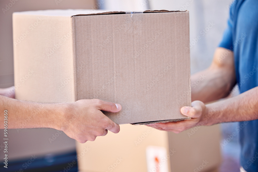 Poster i have learned a great deal from listening carefully. shot of a unrecognizable delivery man handing 