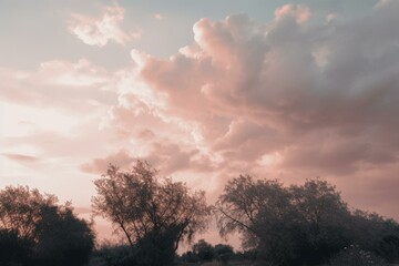 Fototapeta na wymiar Pale pink sky background. Generative AI