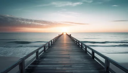 Foto op Plexiglas The Pier to Infinity: A Captivating Photo of the Sea and the Sky © Aylin