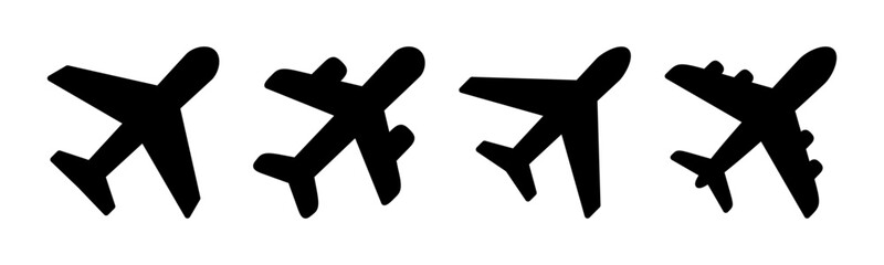 Obraz premium Plane icon vector illustration. Airplane sign and symbol. Flight transport symbol. Travel sign. aeroplane