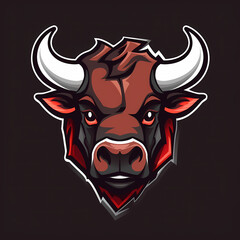 Bull Gaming Logo. Generative AI
