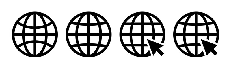 Web icon vector illustration. go to web sign and symbol. web click icon. Global search icon