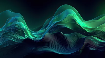 Wall murals Fractal waves abstract background with waves