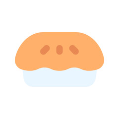 apple pie flat icon