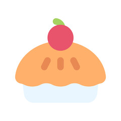 apple pie flat icon