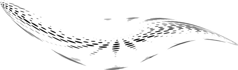 Dotted or mottled wavy border. Wave bend with copy space for text. Vector.