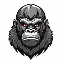 Gorilla Head Logo. Generative AI