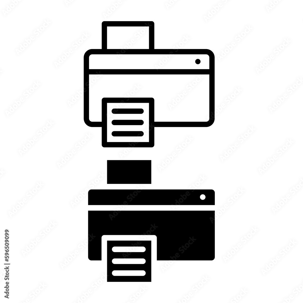 Poster printer icon vector. printer sign for app and site..eps