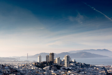 San Francisco sky and city view