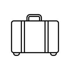 Suitcase Icon Vector Design Illustration on white background