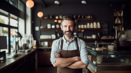Fototapeta premium Empowering Entrepreneurship: A Captivating Image of a Small Business Owner's Journey to Success