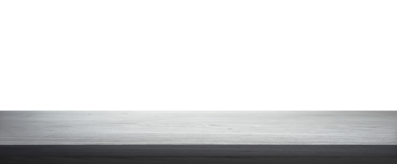 empty wooden table for various uses with transparent PNG background - easy modification