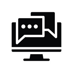 life chat glyph icon illustration vector graphic