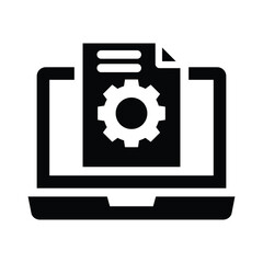 content management glyph icon illustration vector graphic