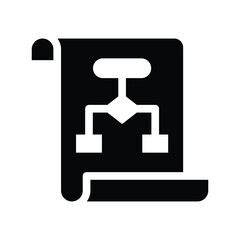 algorithm glyph icon illustration vector graphic