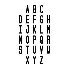 Line Stroke Font. Slim Latin English Alphabet Vector Typography on White Background. Vector illustration.