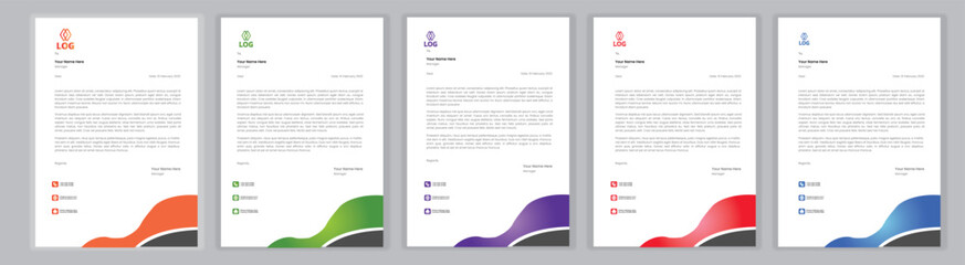 New Corporate And Creative Professional Business Elegant,Modern letterhead template design in minimalist style a4
