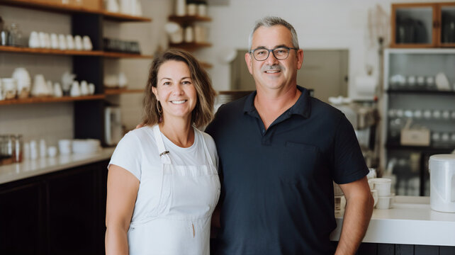  Empowering Entrepreneurship: A Captivating Image of a Small Business Owner couples' Journey to Success