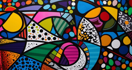 Pintura moderna colorida criada por IA