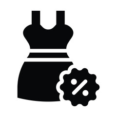 Obraz premium dress glyph icon illustration vector graphic