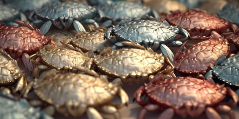 Metallic crabs