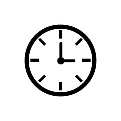 Clock icon vector. Time icon symbol illustration on white background..eps