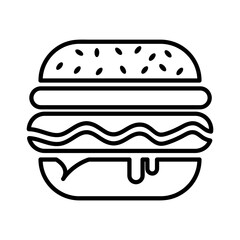 Hamburger Icon Vector Design Illustration on white background