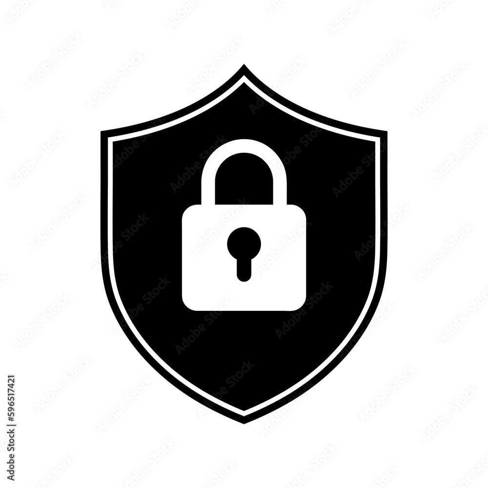 Poster lock icon vector. padlock icon symbol vector illustration on white background..eps
