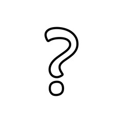 Question Mark Icon Vector Design Illustration on white background