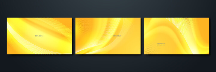 vector modern bright yellow color wave style background vector