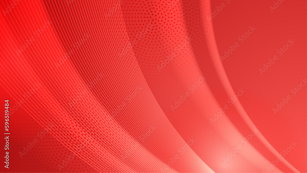 Poster vector red background with dynamic abstract shapes