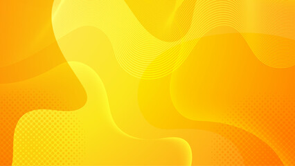 Orange Abstract Vector Background. Wave Background. Vector Illustration