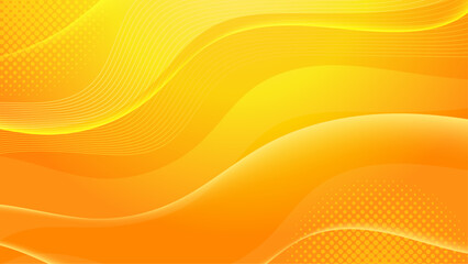 Orange creative wave business banner background