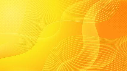Orange creative wave business banner background