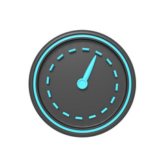 icon deadline a clock of rendering 3d
