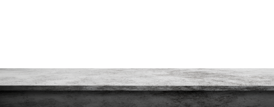 empty wooden table for various uses with transparent PNG background - easy modification