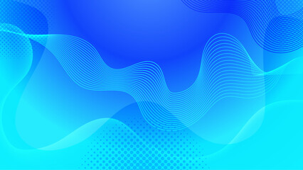 Abstract wave element for design. Digital frequency track equalizer. Stylized line art background. Blue shiny wave with lines created using blend tool. Curved wavy line, smooth stripe Vector