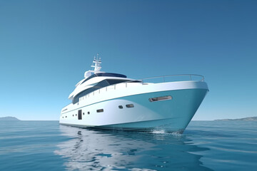 Fototapeta na wymiar luxury yacht ship, Generative AI 